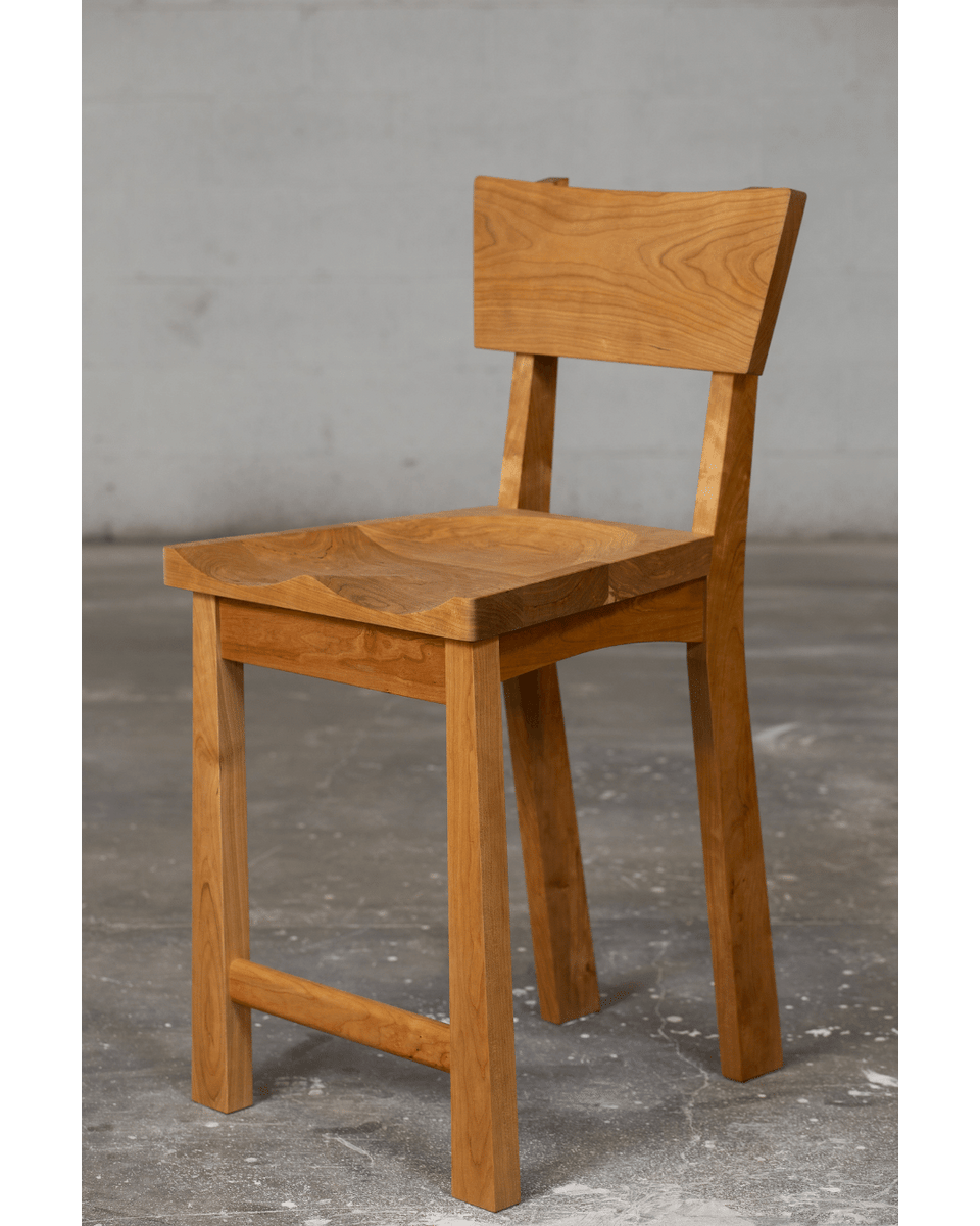 Enso Bar Stool Solid Wood Stool Handmade in Columbus Ohio