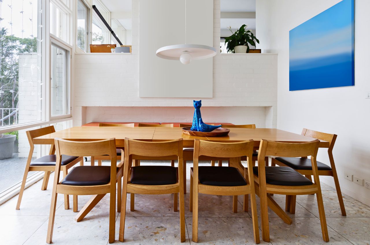white oak dining chairs in Scandinavian inspired interiors