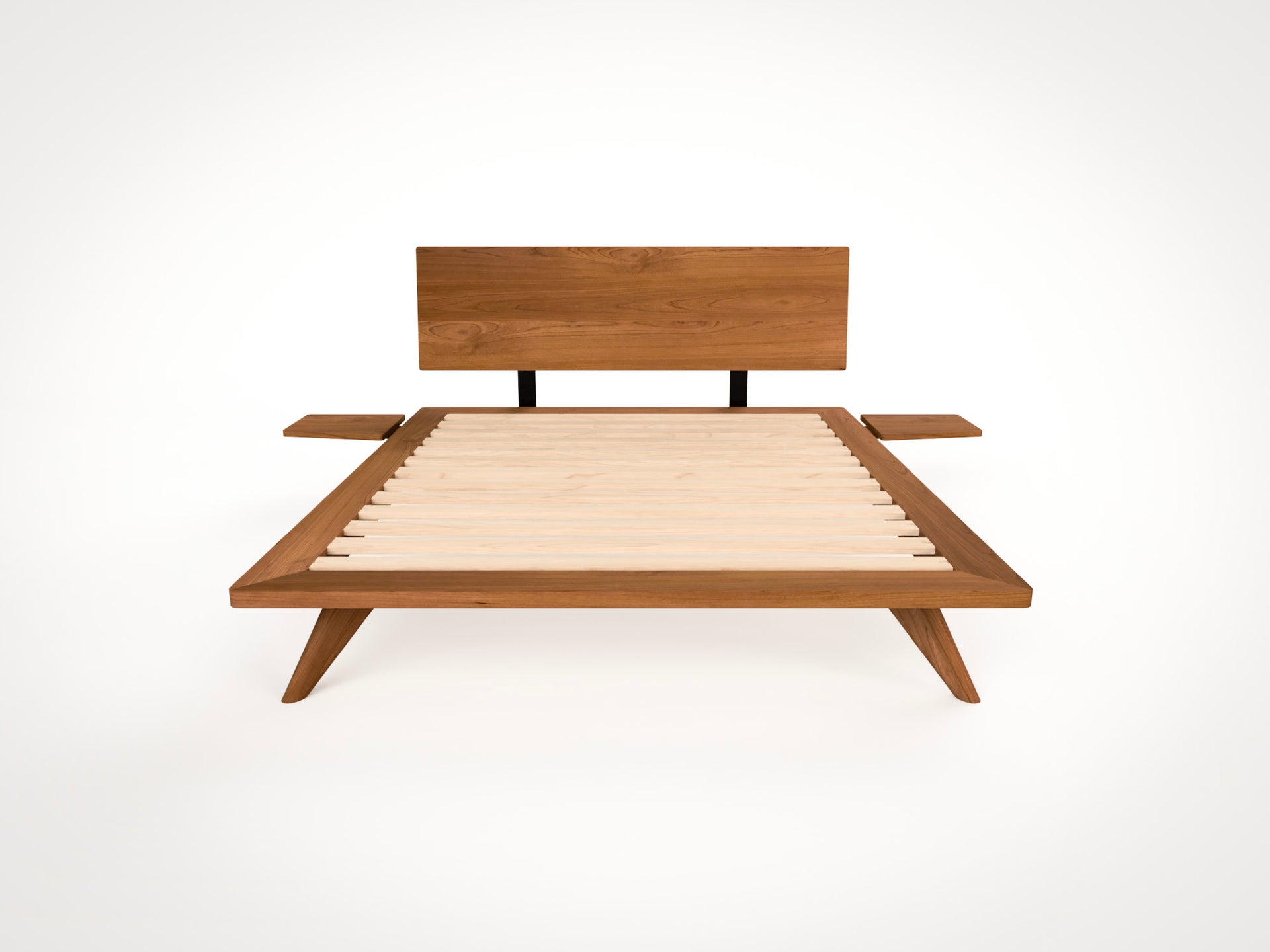 Atomic Platform Bed- Handcrafted Solid Wood Bed Frame