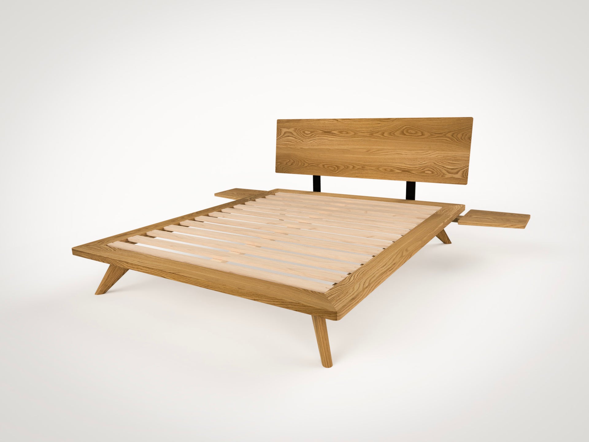 Atomic Platform Bed- Handcrafted Solid Wood Bed Frame