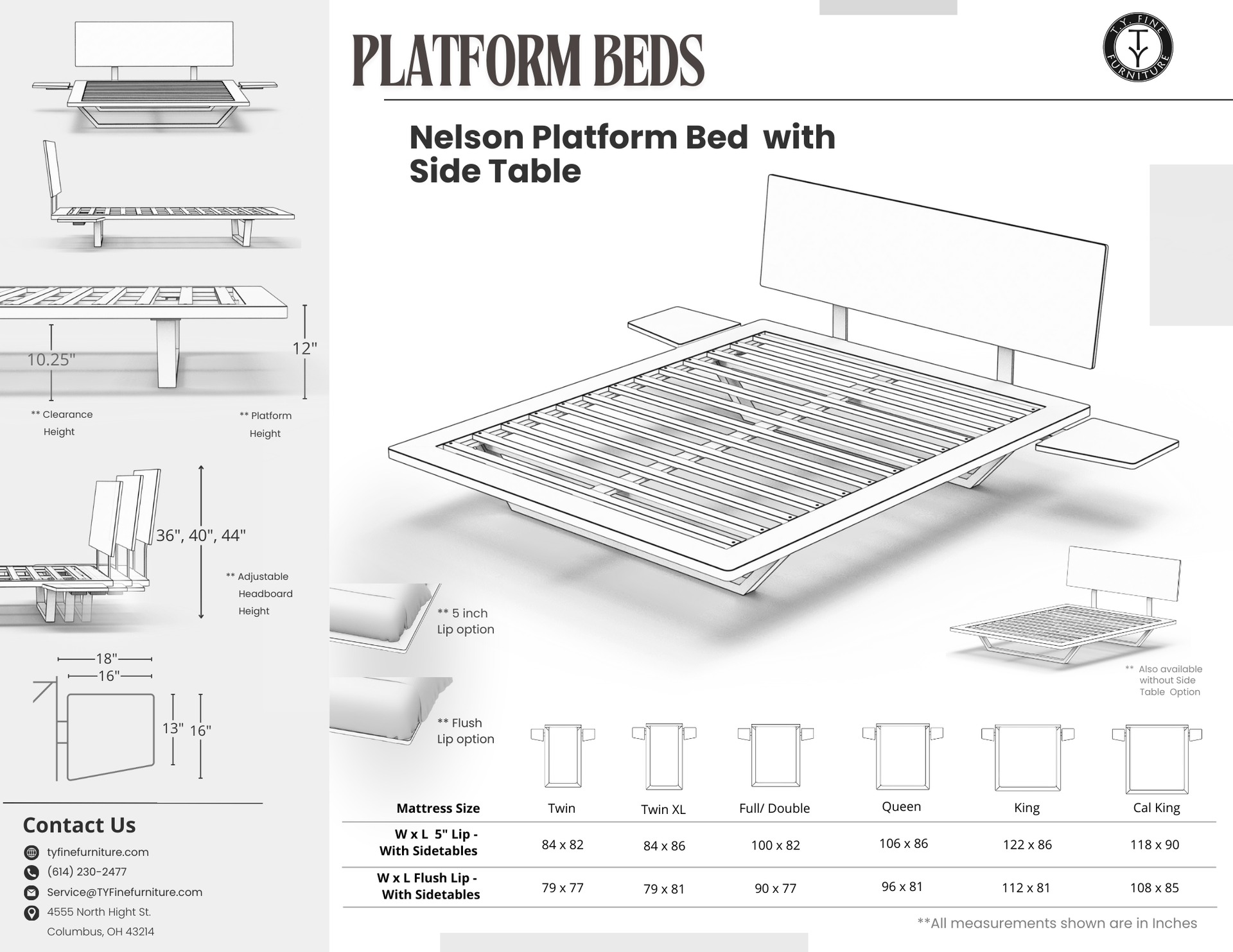 Nelson Platform Bed - Handcrafted Solid Wood Bed Frame