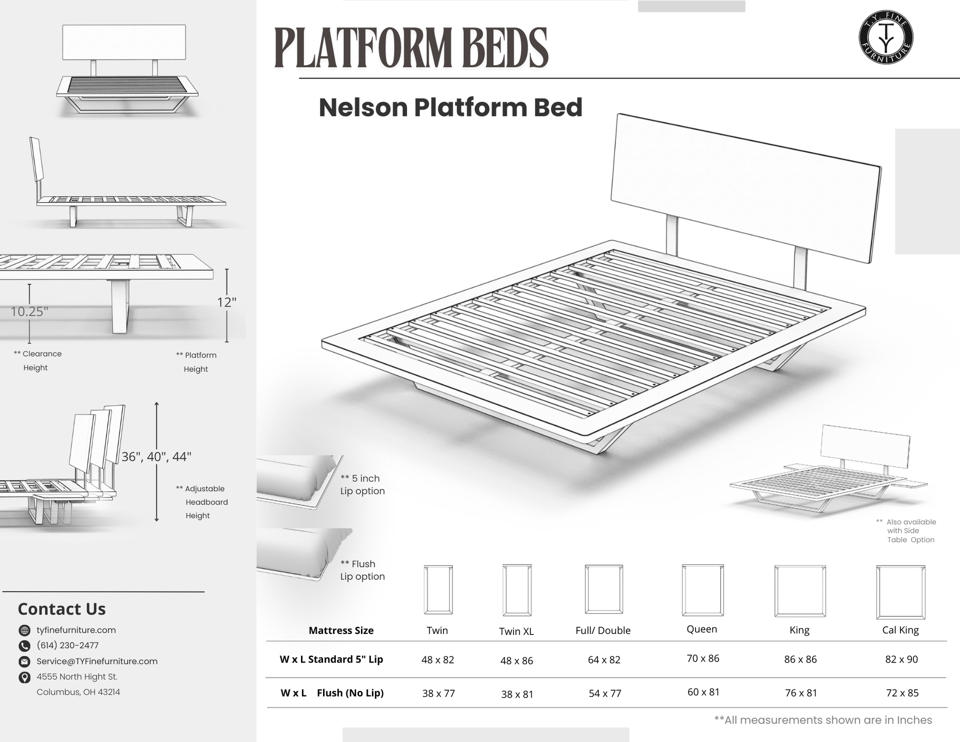 Nelson Platform Bed - Handcrafted Solid Wood Bed Frame